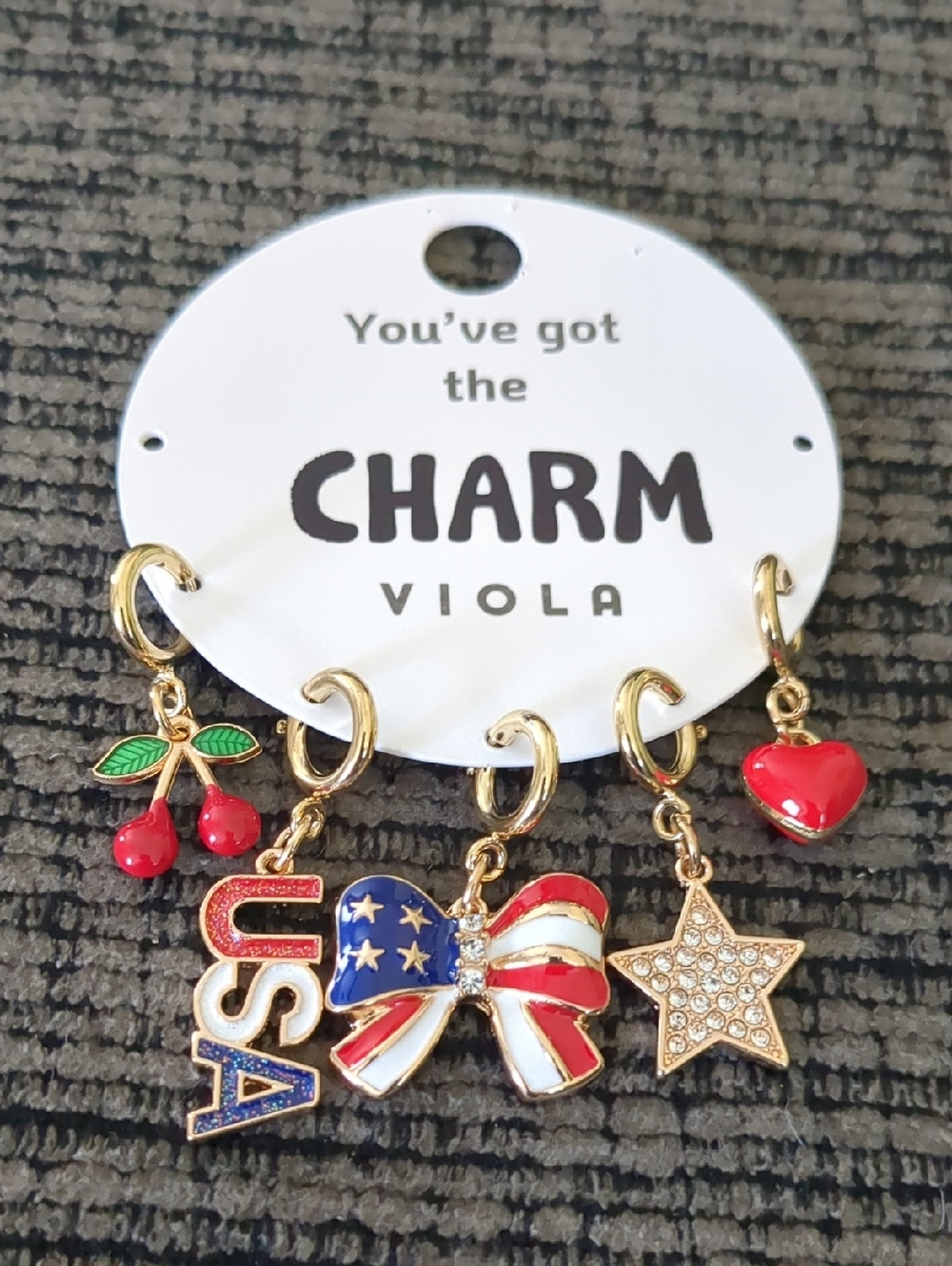 USA Theme Charm Set